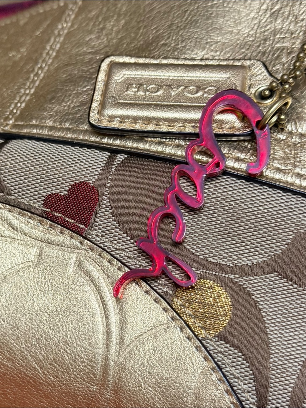 Coach Laura "Secret Admirer" Signature Canvas Tote Bag (Style Number: F18870) - Picture 2 of 9